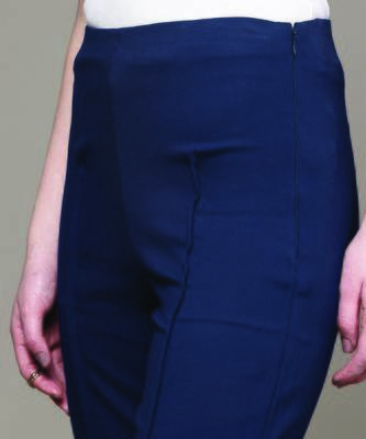Navy blue Viscose straight trouser 5