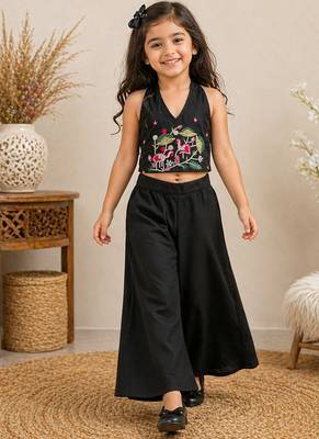 Premium pure cotton fabric with hand work kids co-ord set 1