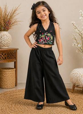 Premium pure cotton fabric with hand work kids co-ord set 2