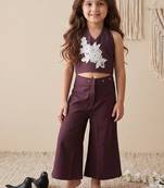 Pure khadi cotton with patch work kids summer co-ord set