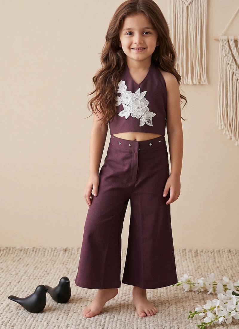 Pure khadi cotton with patch work kids summer co-ord set