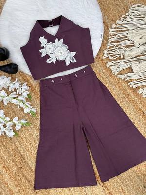 Pure khadi cotton with patch work kids summer co-ord set 2