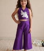 Pure khadi cotton with patch work kids summer co-ord set