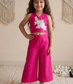 Pure khadi cotton with patch work kids summer co-ord set