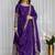 pruple  chinon silk  party wear embroidery salwar  suit set