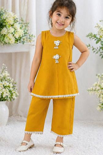Yellow summer festival wear for kids