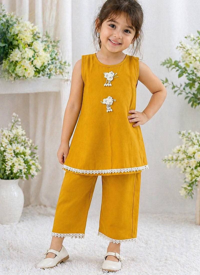 Yellow summer festival wear for kids