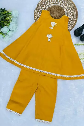 Yellow summer festival wear for kids