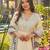 Cream muslin printed kurta pant set