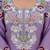 Elegant lavender embroidered kurta palazzo set with dupatta