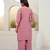 Elegant pink embroidered kurta palazzo set with dupatta