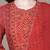 Red printed cotton blend kurta set