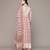 Pink printed chiffon kurta set