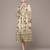 Beige printed viscose dress