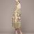 Beige printed viscose dress