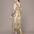 Beige printed viscose dress