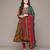 Multicolor embroidered chiffon kurta set