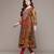 Multicolor embroidered chiffon kurta set