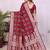 Maroon dola silk bandhej print zari weaving saree with matching blouse piece