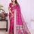 Pink dola silk bandhej print zari weaving saree with matching blouse piece