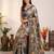 Elegant multicolor scenic print saree with designer border