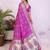 Pink dola silk bandhej print zari weaving saree with matching blouse piece