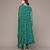 Emerald green printed chiffon kurta set
