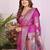 Pink dola silk bandhej print zari weaving saree with matching blouse piece