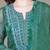 Emerald green printed chiffon kurta set
