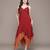 Red chinon indo western dress