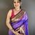 Women lavender ikkat floral motifs lichi silk saree