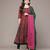 Maroon printed lycra anarkali set