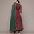 Maroon printed lycra anarkali set