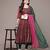 Maroon printed lycra anarkali set