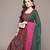 Maroon printed lycra anarkali set