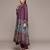 Wine printed viscose kurta set