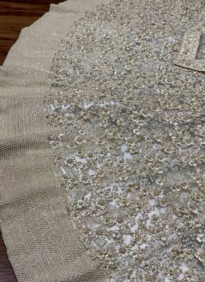 Soft Premium Net Wedding Lehenga In Off White Color With Embroidery & Pearl Work 4
