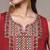 Maroon embroidered viscose kurta set