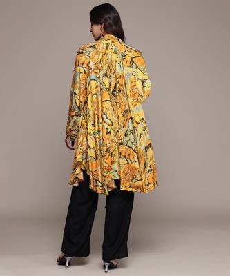 Orange printed lurex kaftan 3