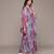 Purple printed chinon kaftan