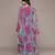 Purple printed chinon kaftan