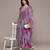 Purple printed chinon kaftan