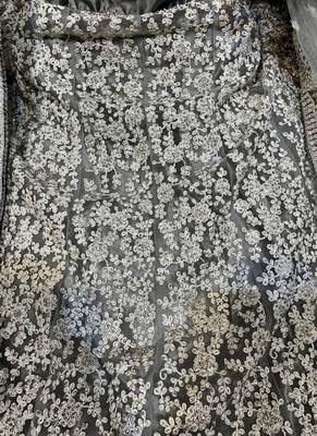 Soft Premium Net Wedding Wear Lehenga In Ravishing Grey With Luckhnowi Work & Stone Work 3