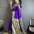 Women purple ikkat floral motifs lichi silk saree