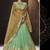 Pure Satin Silk Wedding Wear Lehenga In Green Color With Embroidery Work & Stone work