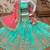 Pure Satin Silk Mehendi Sangeet Lehenga Green Color With Embroidery Work & Stone Work