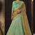Pure Satin Silk Wedding Wear Lehenga In Green Color With Embroidery Work & Stone work
