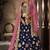 Pure Micro Velvet Wedding Lehenga In Blue With Embroidery Work & Stone work