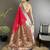 Women rani pink peacock&floral motifs lichi silk saree