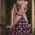 Pure Micro Velvet Wedding Lehenga In Purple With Embroidery Work & Stone work